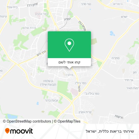 מפת שירותי בריאות כללית