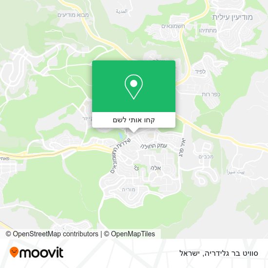 מפת סוויט בר גלידריה