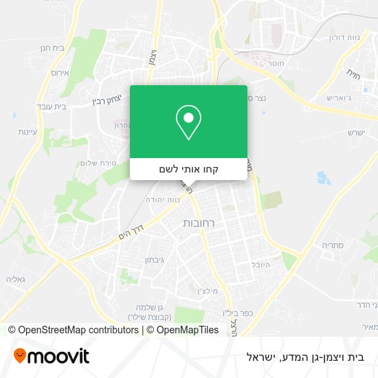 מפת בית ויצמן-גן המדע