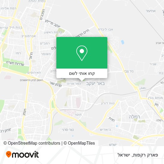 מפת פארק רקפות