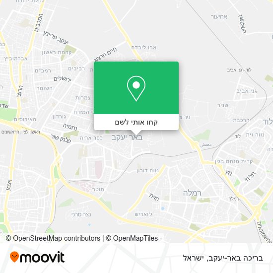 מפת בריכה באר-יעקב