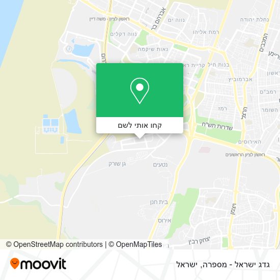 מפת גדג ישראל - מספרה