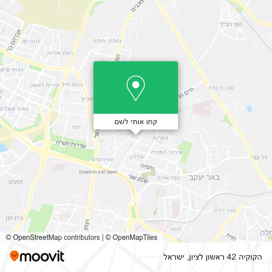 מפת הקוקיה 42 ראשון לציון