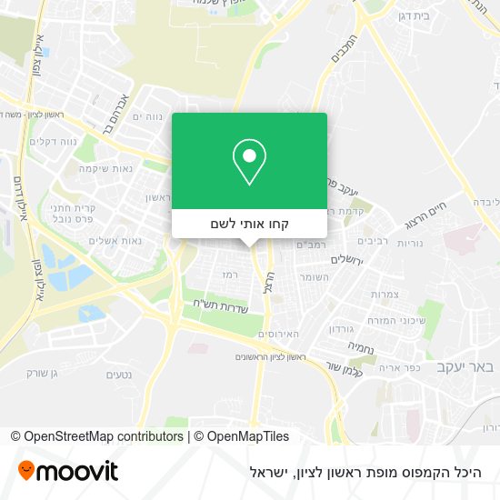 מפת היכל הקמפוס מופת ראשון לציון