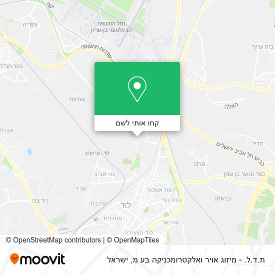 מפת ת.ד.ל. - מיזוג אויר ואלקטרומכניקה בע מ