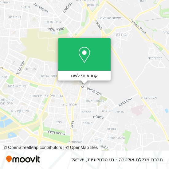 מפת חברת מכללת אולטרה - נט טכנולוגיות