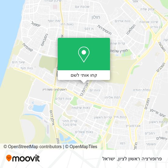 מפת פרופורציה ראשון לציון