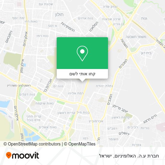 מפת חברת ע.ה. האלומיניום