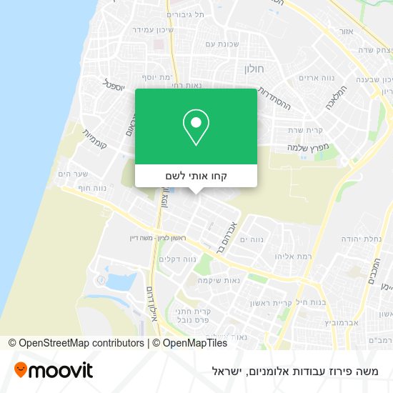 מפת משה פירוז עבודות אלומניום