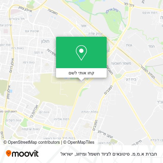 מפת חברת א.מ.מ. סיטונאים לציוד חשמל ומיזוג