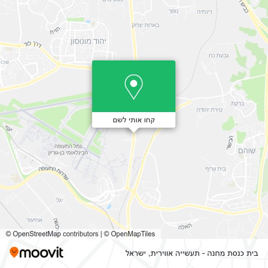 מפת בית כנסת מחנה - תעשייה אווירית