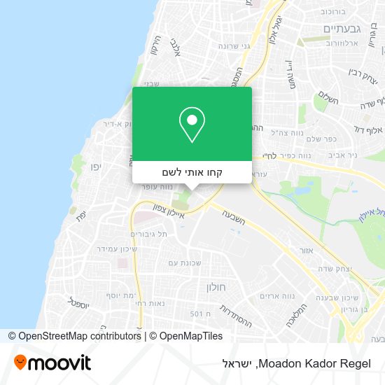 מפת Moadon Kador Regel