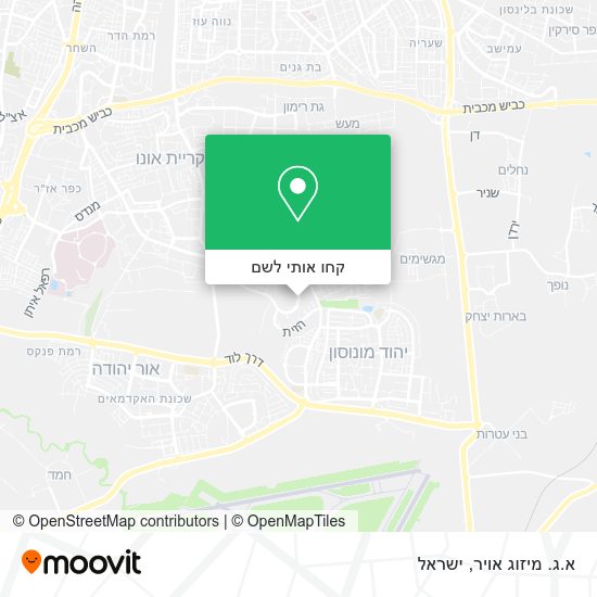 מפת א.ג. מיזוג אויר