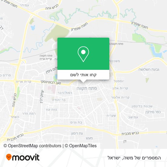 מפת המספרים של משה