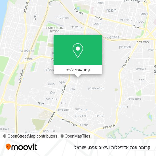 מפת קרומר ענת אדריכלות ועיצוב פנים