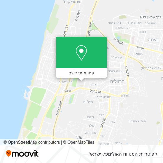 מפת קפיטריית המטווח האולימפי