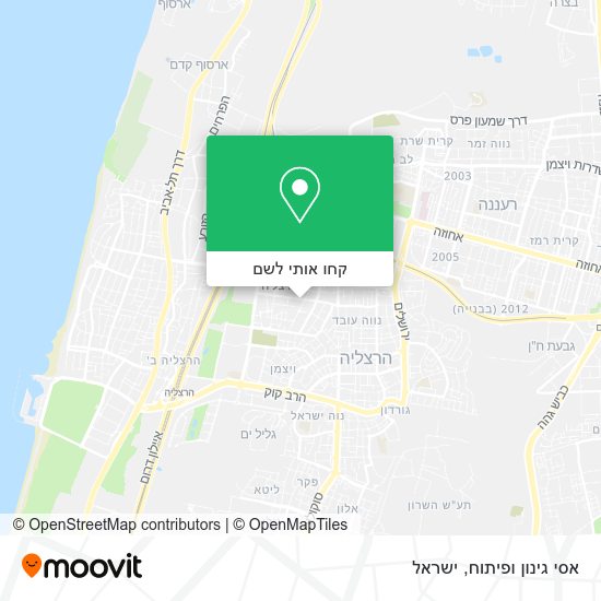 מפת אסי גינון ופיתוח