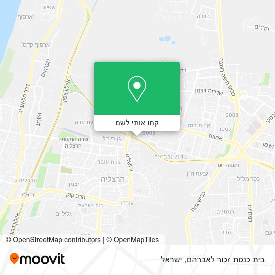 מפת בית כנסת זכור לאברהם
