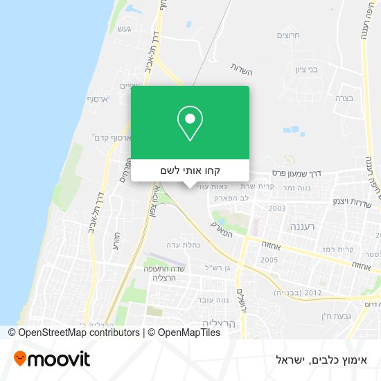 מפת אימוץ כלבים