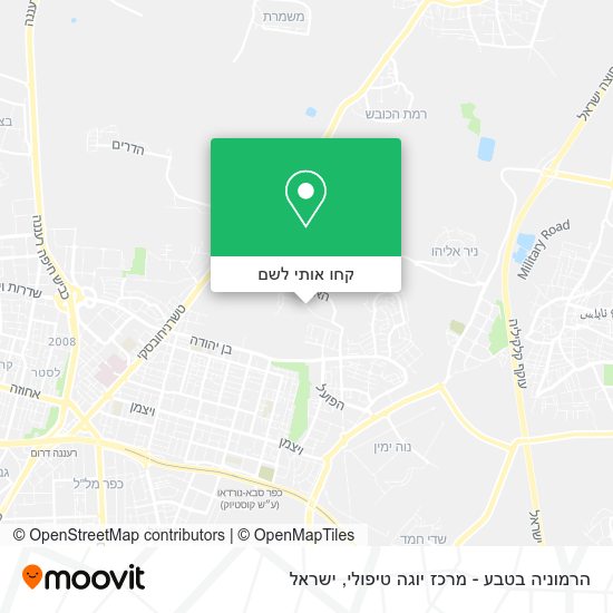 מפת הרמוניה בטבע - מרכז יוגה טיפולי
