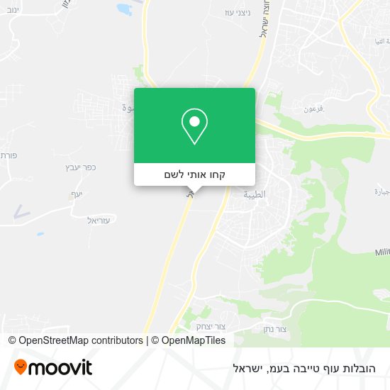 מפת הובלות עוף טייבה בעמ