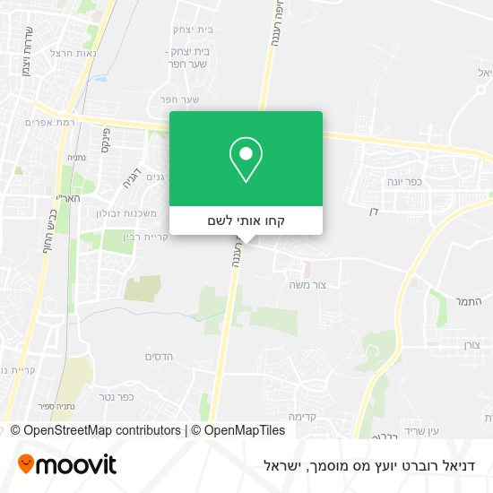 מפת דניאל רוברט יועץ מס מוסמך