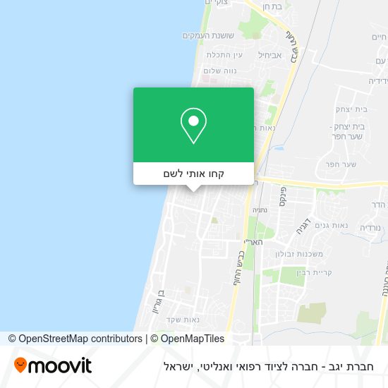 מפת חברת יגב - חברה לציוד רפואי ואנליטי