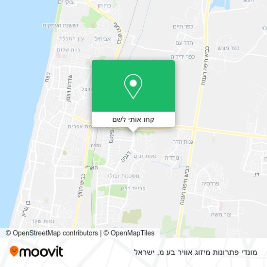 מפת מונדי פתרונות מיזוג אוויר בע מ