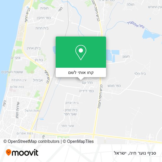 מפת סניף נוער חיה