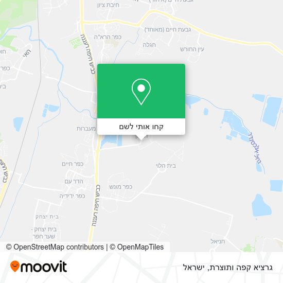 מפת גרציא קפה ותוצרת