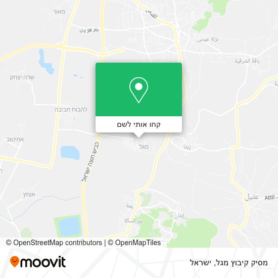 מפת מסיק קיבוץ מגל