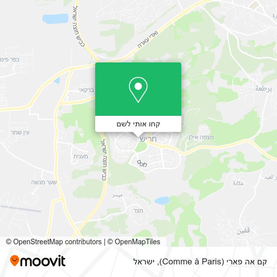 מפת קם אה פארי (Comme à Paris)