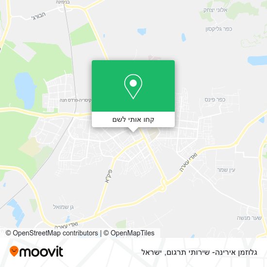 מפת גלוזמן אירינה- שירותי תרגום