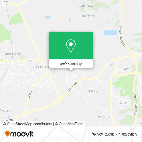 מפת רמות מאיר - מושב