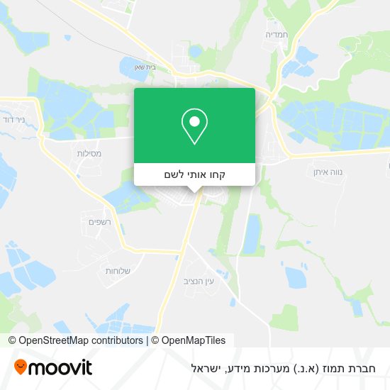 מפת חברת תמוז (א.נ.) מערכות מידע
