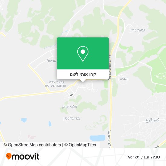 מפת טניה ובני