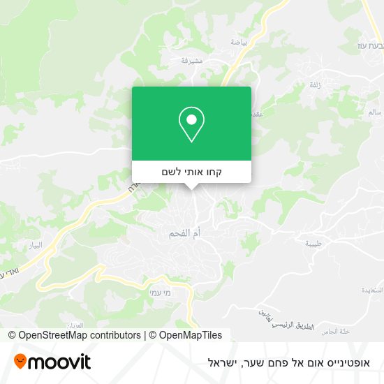 מפת אופטינייס אום אל פחם שער