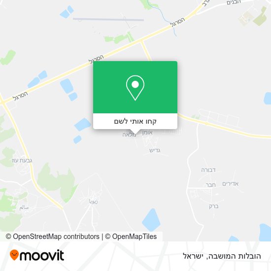 מפת הובלות המושבה