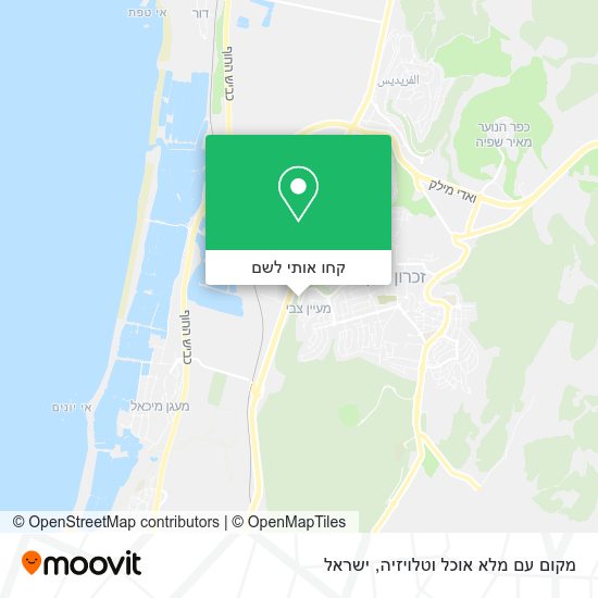 מפת מקום עם מלא אוכל וטלויזיה