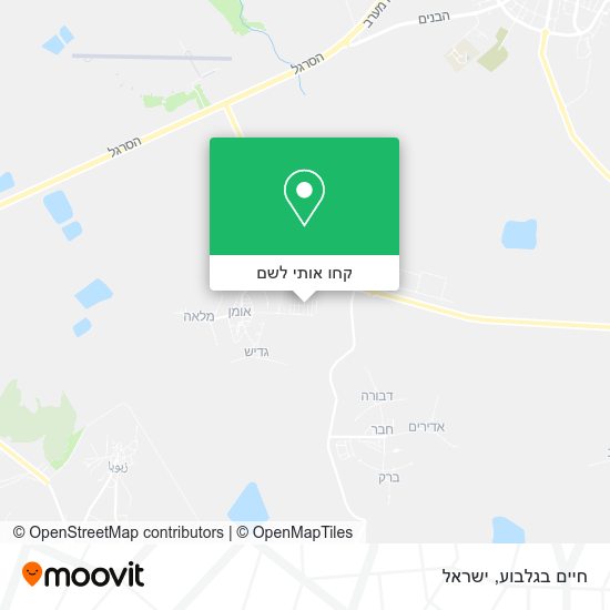 מפת חיים בגלבוע