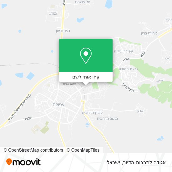 מפת אגודה לתרבות הדיור