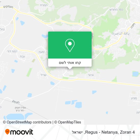 מפת Regus - Netanya, Zoran 4