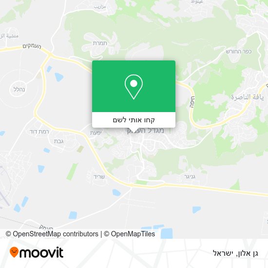 מפת גן אלון