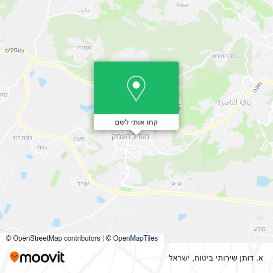 מפת א. דותן שירותי ביטוח