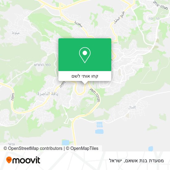מפת מסעדת בנת אשאם