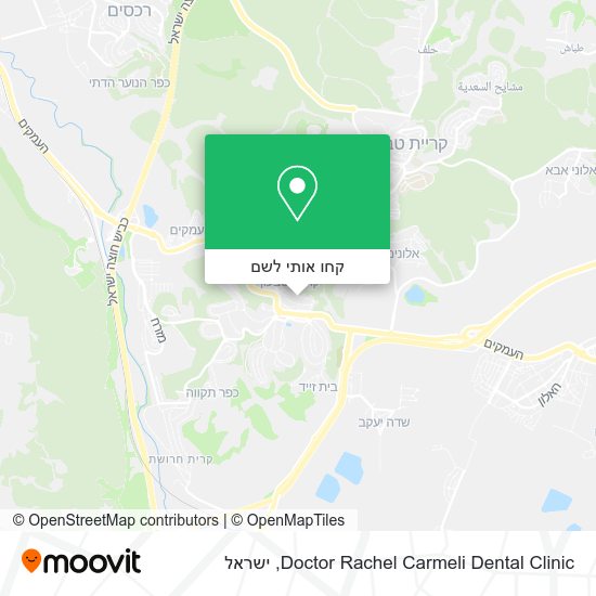 מפת Doctor Rachel Carmeli Dental Clinic