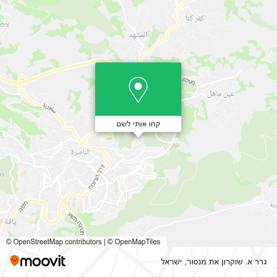 מפת גרר א. שוקרון את מנסור