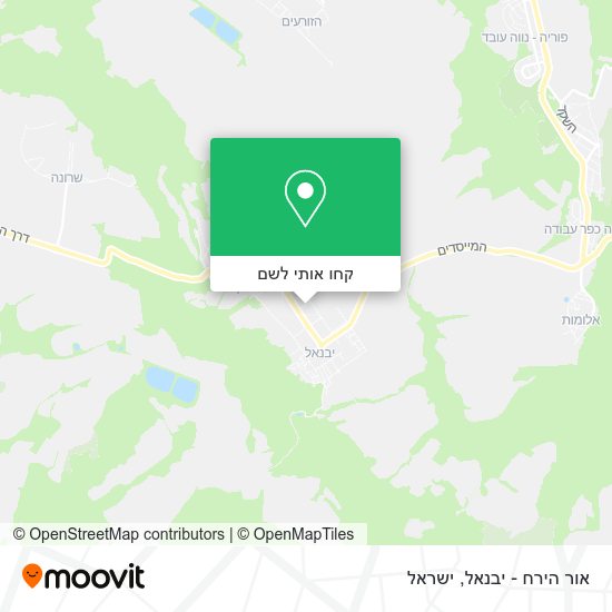 מפת אור הירח - יבנאל