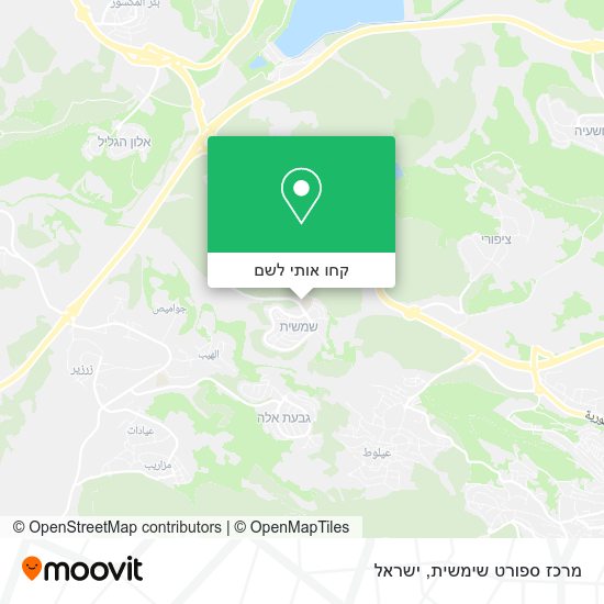 מפת מרכז ספורט שימשית