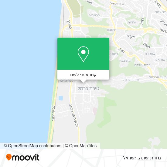 מפת מזוית שונה